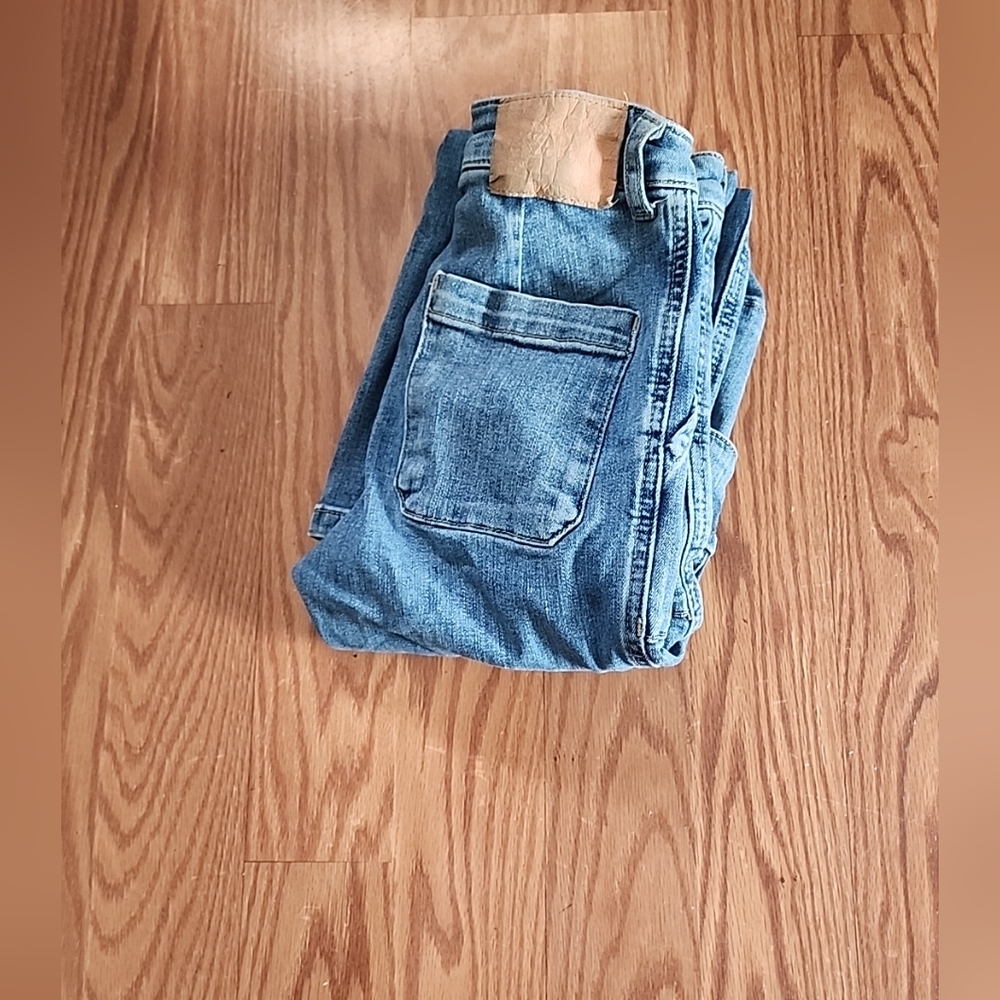 Girls Zara wide leg jeans size 10 Y2K festival high waisted